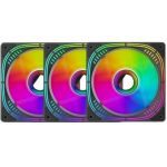 GOLDEN FIELD 3 RGB FAN KIT WITH REMOTE CONTROLLER - BLACK