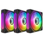 GOLDEN FIELD SQ 3 RGB FAN KIT WITH REMOTE CONTROLLER - BLACK